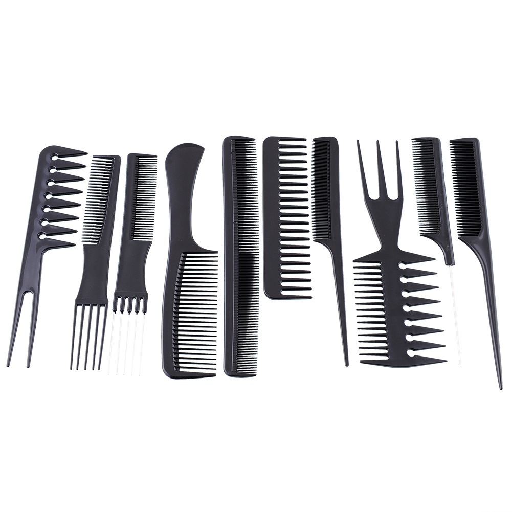 Useful 10pcs Black Hair Styling Hairdressing Plastic Brush Useful 10pcs Black Hair Styling Hairdressing Plastic Brush