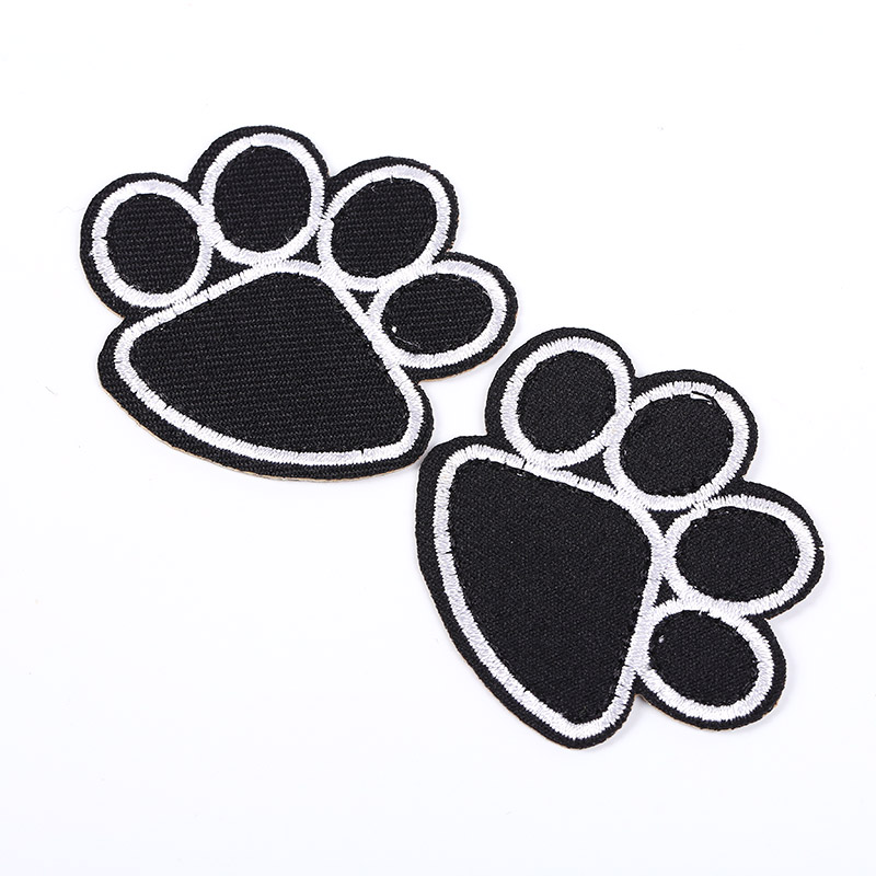 4Pcs/set Cute Cat footprint Embroidered Patches Applique Clothes Craft ...